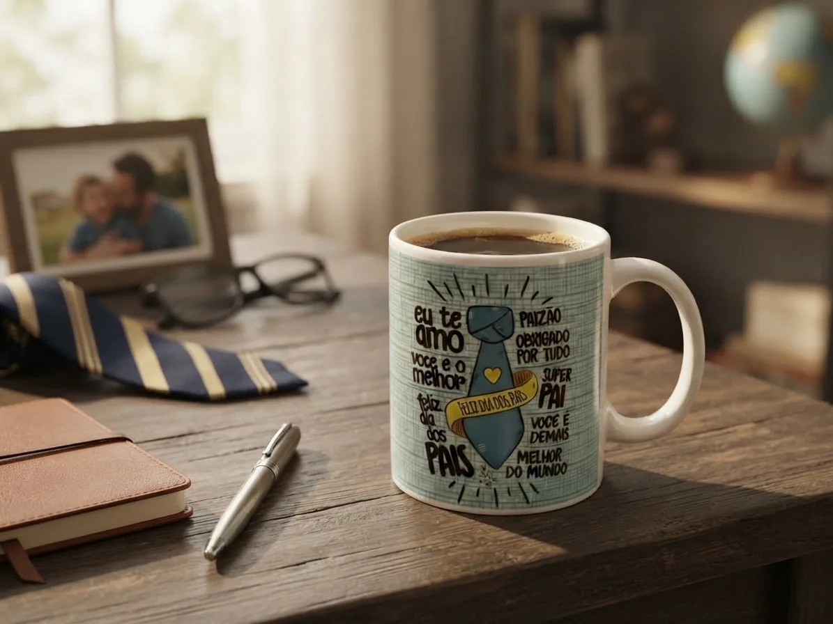 Caneca de porcelana personalizada presente criativo dia dos pais