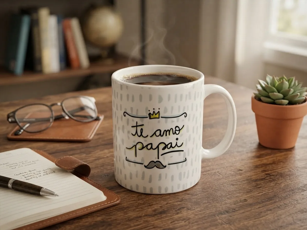 Caneca de cerâmica personalizada presente para pai te amo papai