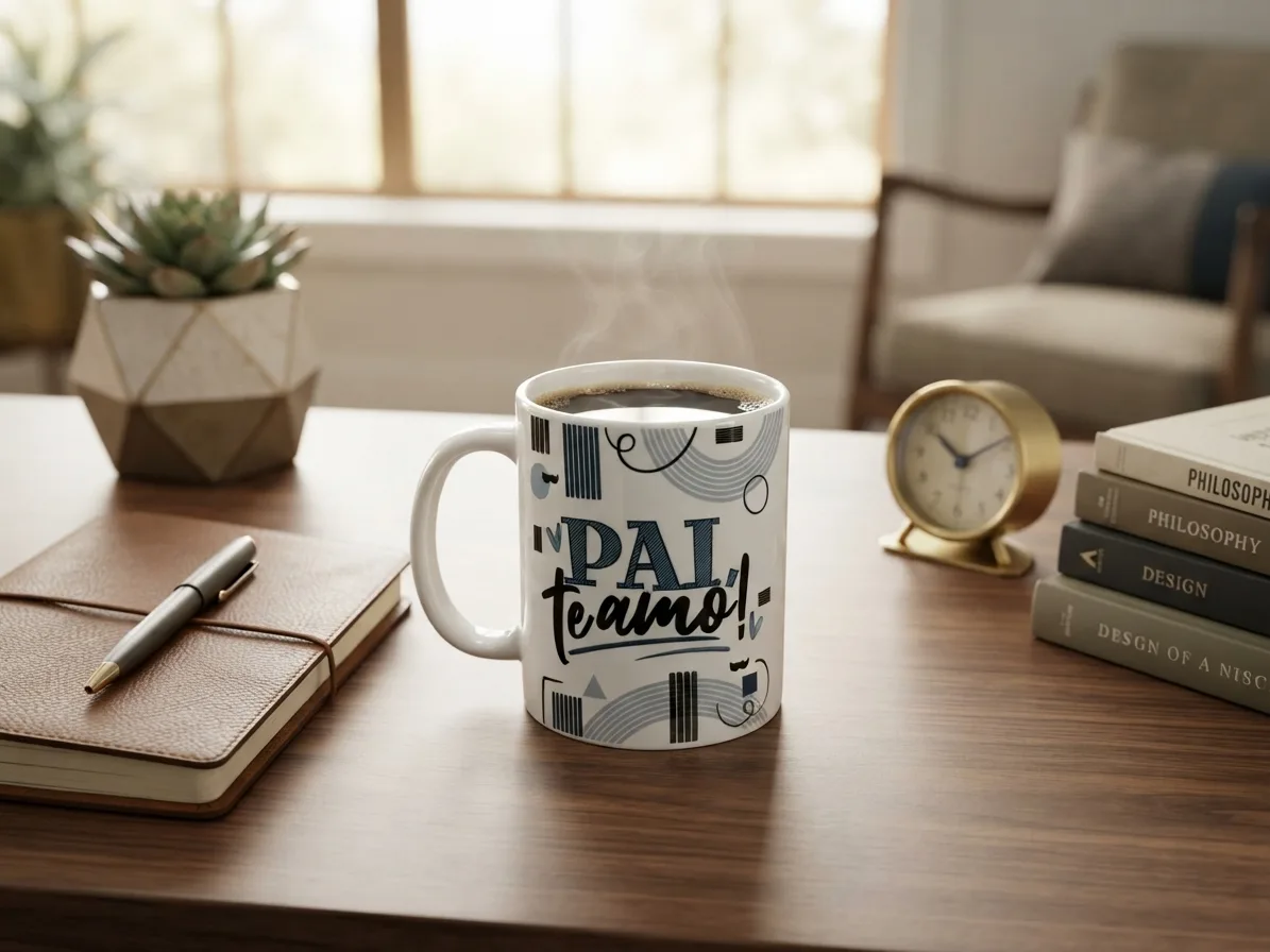 Caneca de porcelana personalizada presente criativo Pai te amo