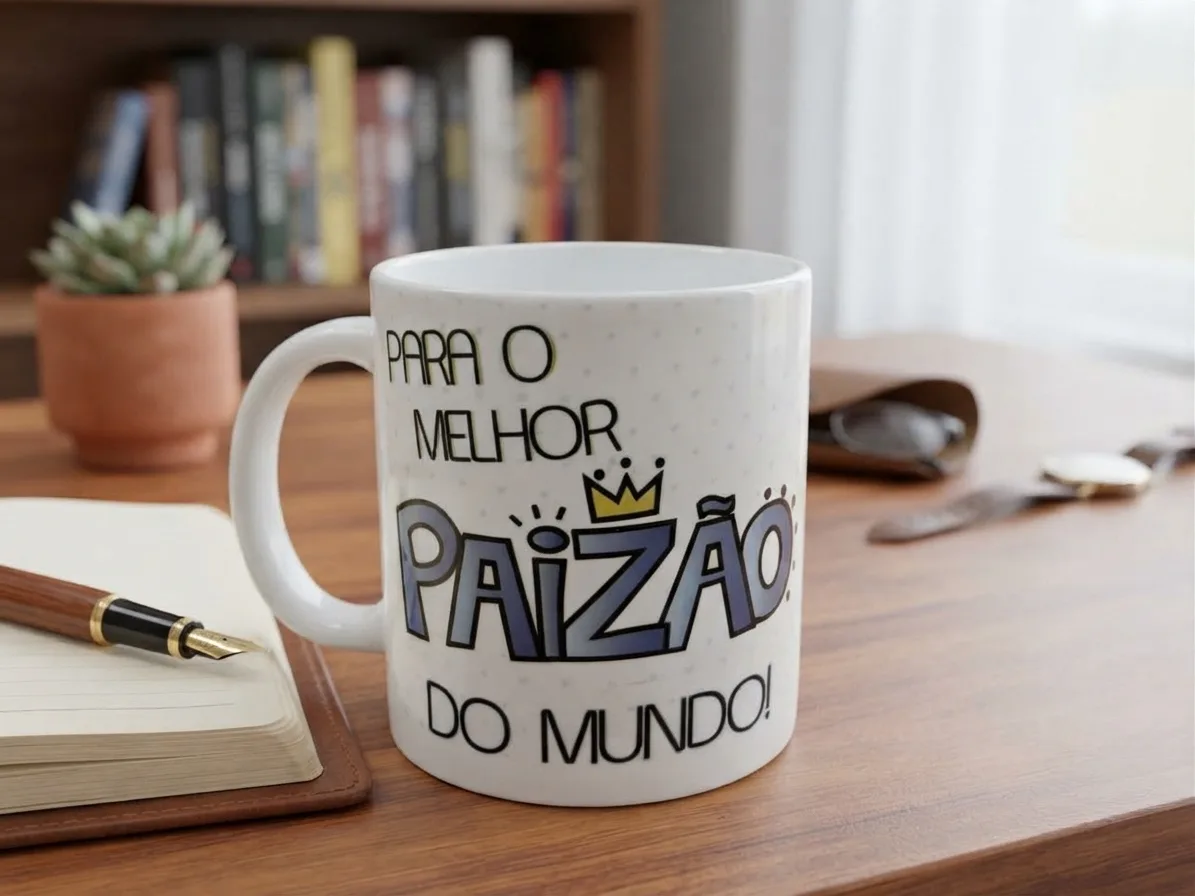 Caneca de cerâmica personalizada para presente do dia dos pais melhor paizão do mundo