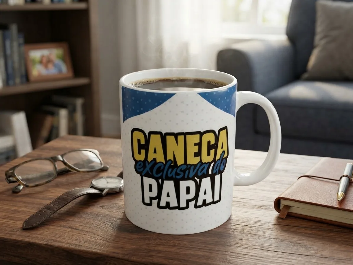 Caneca de cerâmica personalizada presente exclusivo do papai