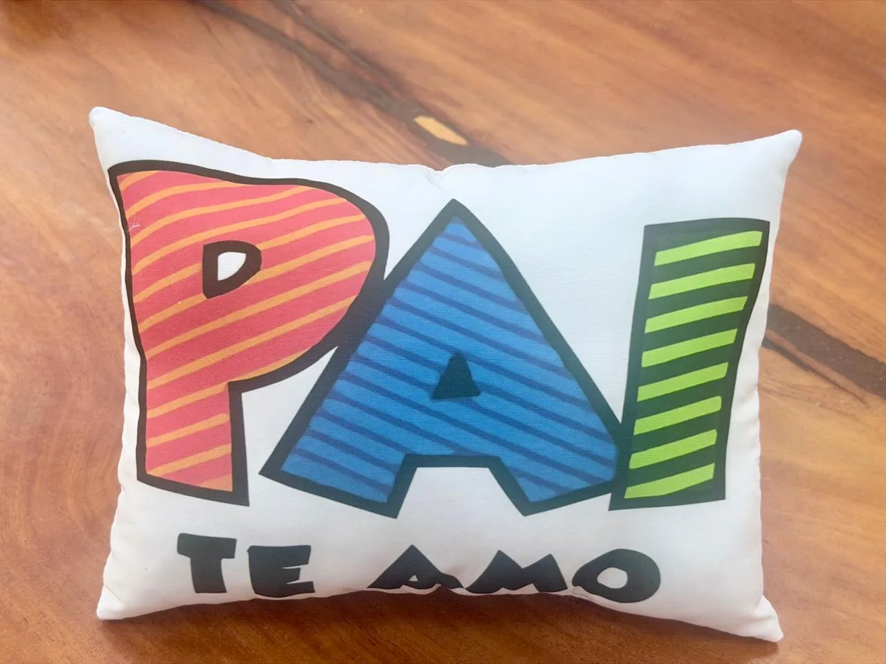 Almofada personalizada bbell: Almofada decorativa presente dia dos pais pai te amo